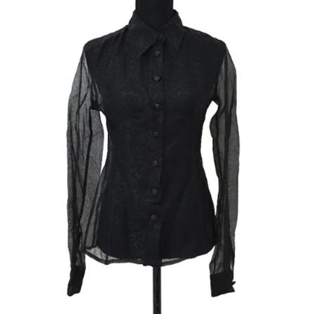 Versace Pre-owned, Pre-owned Fabric tops Zwart, Dames, Maat:M