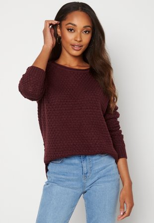 VERO MODA Esme Surf LS O-Neck Blouse Port Royal Klær