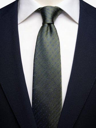 John Henric Men's Grüne Krawatte geometrisch Size 7,5