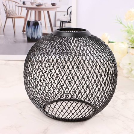 Hollow Out Metal Pendel Lampeskjerm Cover Lysekrone for Living