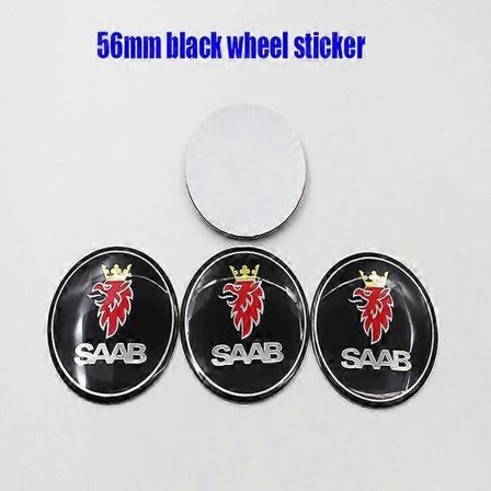 4 st 56 mm 60 mm Saab 9-3 Logo Bil Emblem Hjulcentrum Navkapsel Auto Fälg Ombyggnad Dammtäta Märkesöverdrag Klistermärke Styling Tillbehör