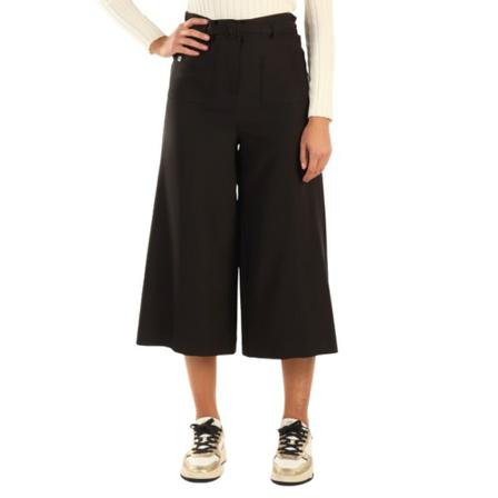 Manila Grace, Wide Trousers Zwart, Dames, Maat:M