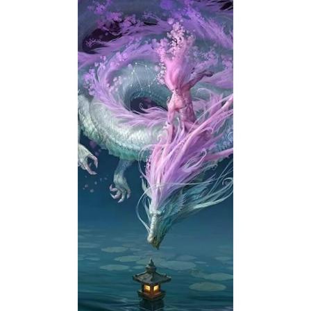 30x40cm aikuisten lasten 5D DIY set - Purple D