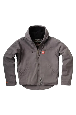 Työtakki West Coast Choppers Vankkarakenteinen Sherpa-Vuorattu Canvas Hiilenharmaa XL