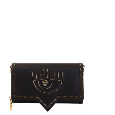 Chiara Ferragni Collection Pung Sort, Dame Punge og Kortholder, Størrelse: ONE Size