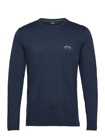 Togn Curved T-Langærmet Skjorte Blå BOSS