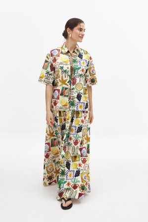 Karolina Kling x NA-KD - Skjørt med trykk - Sommersett - Flerfarget - EU 32