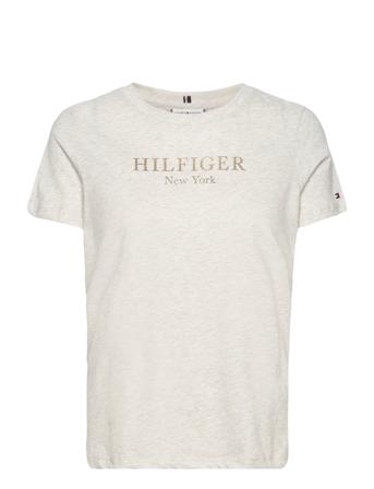 Reg Foil Hilfiger C-Nk Ss T-shirts & Tops Short-sleeved Grå Tommy Hilfiger