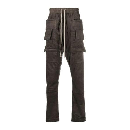 Rick Owens, Straight Trousers Grijs, Heren, Maat:S