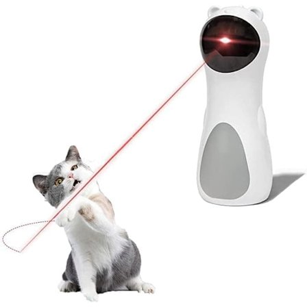 Interaktivt Automatisk Kattelegetøj med Laser & LED – USB-opladet Legetøj til Kat & Killing