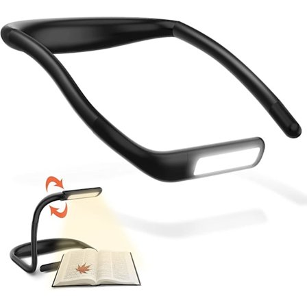 Desk Lamp Adjustable Brightness Rechargeable Type C Led Lamp, 1800mah Battery For Reading, Knitting, Crocheting, Patching, Fishing, Black