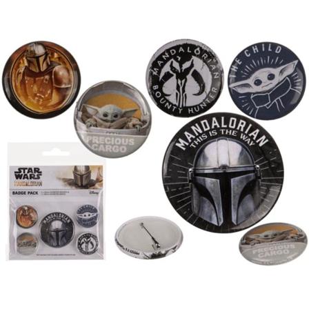Star Wars The Mandalorian Badge Pack 5st Multicolor