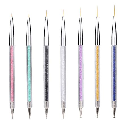 7 kpl kynsiharjaa, kynsien rajausharja, kynsien porakynä, piirustus kynsiharja