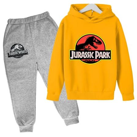 Jurassic Park Dinosaurier Barnkläder Huvtröjor + Set Pojkar Flickor Semesterpresent Sweatshirt Vår Höst Kappa Sportdräkt Purple 160cm