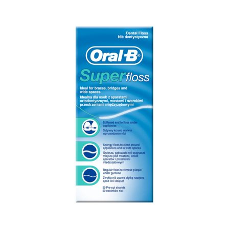 Filo Interdentale Oral-B Superfloss - 50 Fili Pre-Tagliati