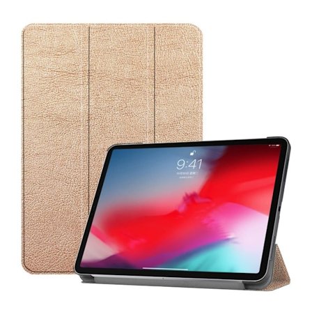 iPad Pro 11 inch (2018) vikbart syntetläder tablett skyddsfodral - Guld