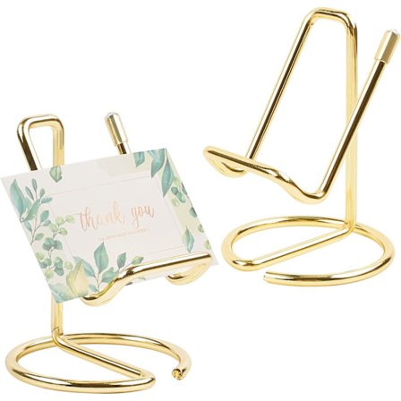 Metallisk visittkortstativ for skrivebord, mobiltelefonstativ, visittkortholder