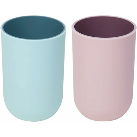 Børnetandbørste kop, tandbørsteholder, 2 stk. tandbørstekrus til rejser, camping, badeværelse, opbevaring, badeværelsestilbehør