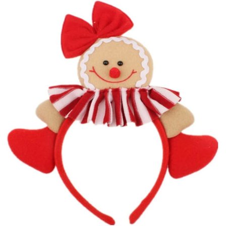 Julepepperkake-mann Hårbånd - Julehårtilbehør - Hodeplagg - Søt Tegneserie Hodebånd - Juleferiefest Tilbehør - Gaver