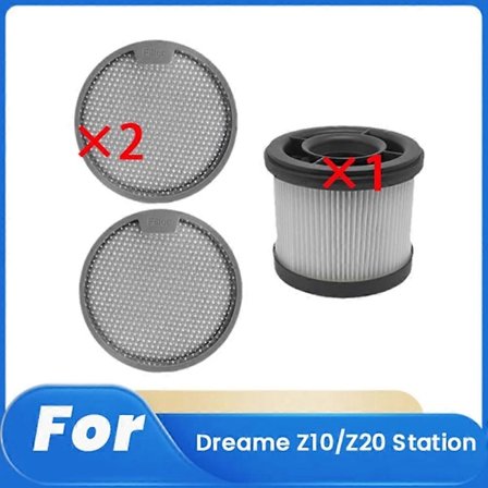 3 stk. Filter og Filterbomull for Dreame Z10 Stasjon Feierobot