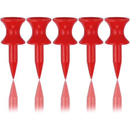 Röda golfpeggar i plast 32 mm 100 st små castle golfpeg 1 1/4 tum