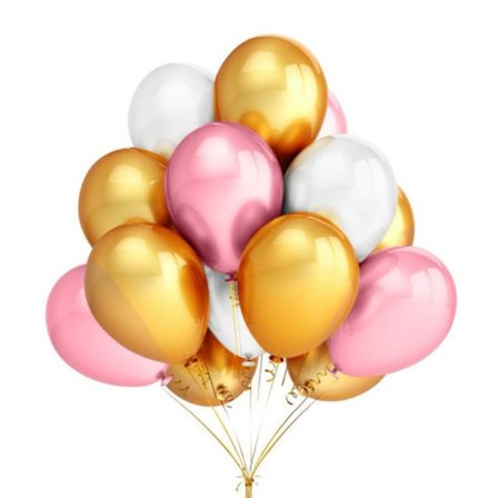 30 stk Latex Ballon Oppustelig Dekor Ballon GULD PINK HVID