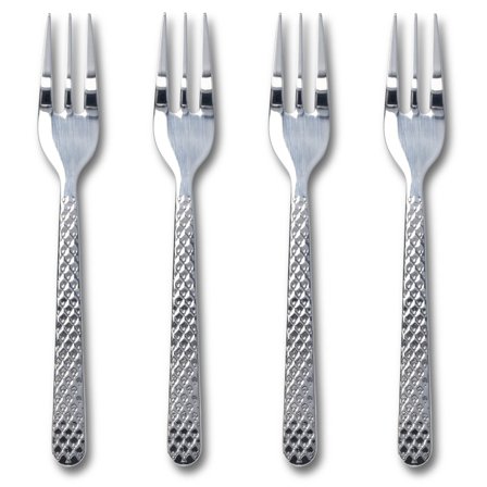Lyngby porcelæn Rhombe tårtgaffel 4 st, stål | Dukning & Servering > Bestick > Gaffel | Bagaren och Kocken