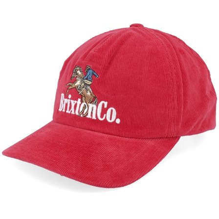 Brixton - Red - unconstructed - Cap - Inwood MP Cord Red Dad Cap - Hatstore