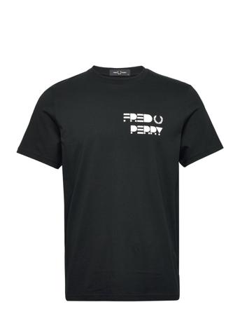 Raised Graphic Tee T-shirts Short-sleeved Svart Fred Perry