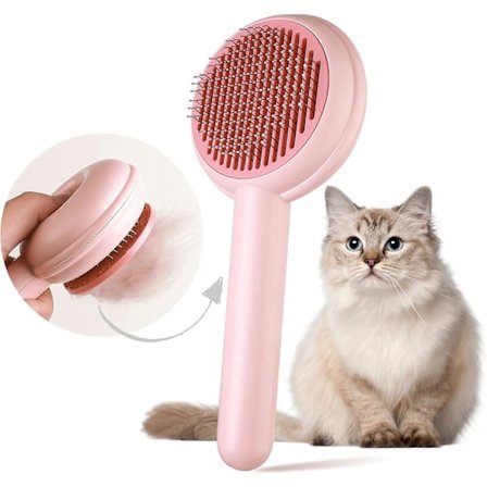 Kattborste Kattkam, Hundborste Kattgroomingborste för Kort Långt Hår Hårig Valp Kattunge, för att Ta Bort Löst Underull och Fällande Päls