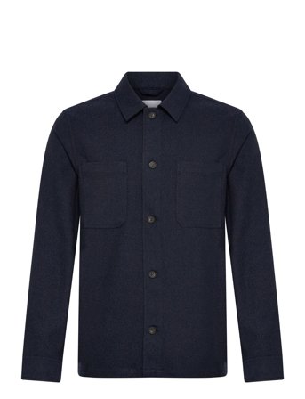 Superflex Brushed Melange Overshirt Navy Lindbergh