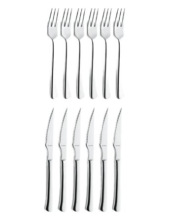 Chuletero Steak Cutlery 12-P Silver Amefa
