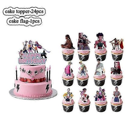 Kpop Demon Hunters Kertakäyttöastiasetti – Tyttöjen syntymäpäiväjuhlatarvikkeet, vauvakutsujen suosikit ja lasten juhlakoristeet