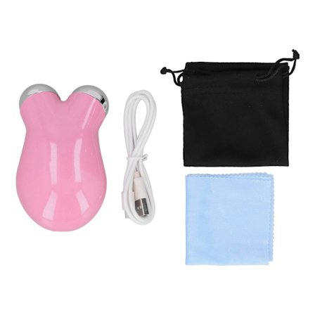 Ansiktspleie-maskin Mikrostrøm Håndholdt Mini Bærbar Hudstrammende Massasjeapparat Rosa