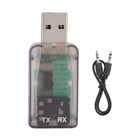 2 i 1 Trådløs Bluetooth 5.0 Mottaker Sender Bil Høyttaler AUX Lydadapter