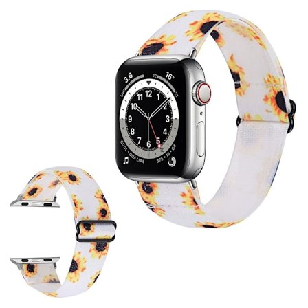 Apple Watch 42mm - 44mm elastic stylish pattern watch strap - Sunflowers