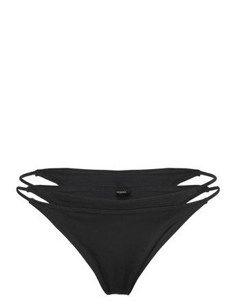 Weekday Layered Brazilian Bikini Bottoms - Black - S