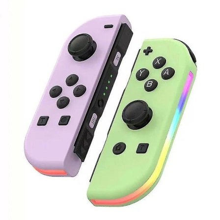 Trådløs kontroller kompatibel med Nintendo Switch, Oled, Lite Gamepad Joystick (V/H) erstatning med Rgb Right - Lilla Grønn