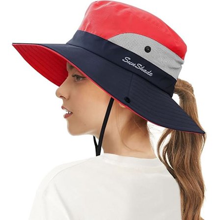 1 KPL Naisten aurinkohatut leveällä reunalla UV-suojalla Verkkokokoontaitettava poninhäntäämpäri Kalastushattu rantalippis