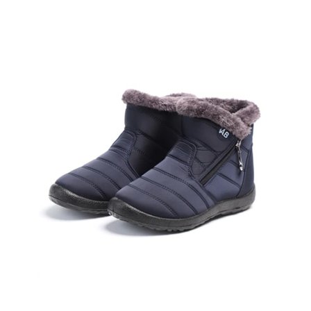 Dam Vinter Varma Ankel Snö Stövlar Slip-on Zip Utomhus Vandring