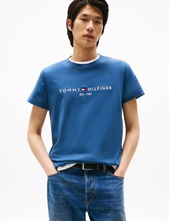 Tommy Hilfiger Tommy Logo Tee - Blue - S