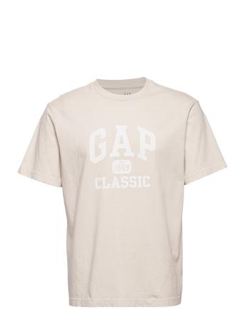 100% Organic Cotton Archive Gap Arch Logo T-Shirt Cream GAP