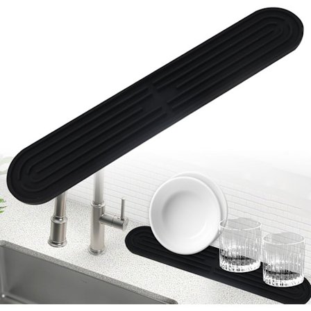 Smal Silikon Avrinningsmatta, Multifunktionell Halkfri Torkbräda med Snabbtorkande Yta för Köksbänk, Badrumshandfat och