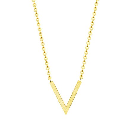 Minimalistisk V Letter Hänge Halsband Kvinnor Män Boh