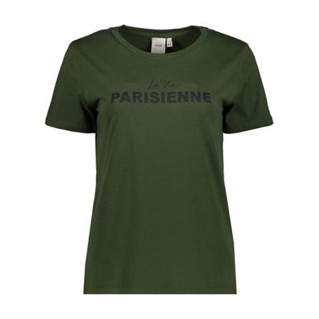 Ichi, T-Shirts Groen, Dames, Maat:XS,Katoen