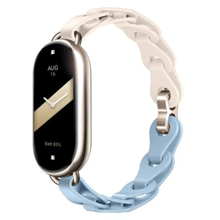Gummiband för Xiaomi Mi Band 8 Spännearmband i rostfritt stål för Miband 8 NFC Fashion Lady Style Ersättningssilikonband SlLU For Xiaomi Miband 8