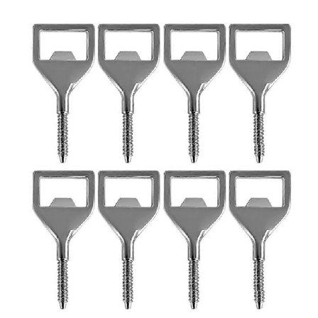 Metall Flasköppnare Kit 8-pack Tom Rostfritt Stål Öppnare Insats DIY Metall Ölöppnare Fyrkantig Öppnare