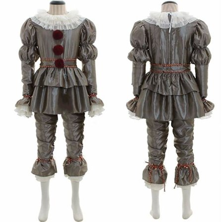 Stephen King's It Full Set Halloween Costume Pennywise Clown Suit Joker-1 -a