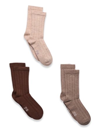 Minymo | Wool Socks - Rib 3-Pack | 31