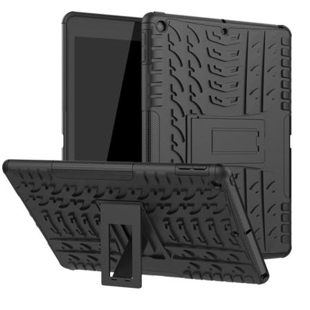 Ipad 10.2 2019/2020/2021 Skal Rugged Kickstand Armor Svart Black Svart